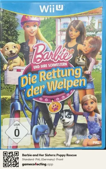 Barbie and Her Sisters: Puppy Rescue Nintendo Wii U, Germany box front