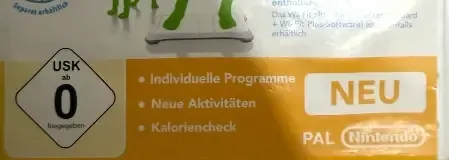 Wii Fit Plus, the USK square on its front