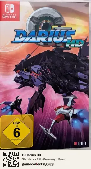 G-Darius HD Nintendo Switch, Germany box front