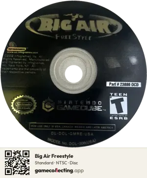 Big Air Freestyle Nintendo GameCube, NTSC disc