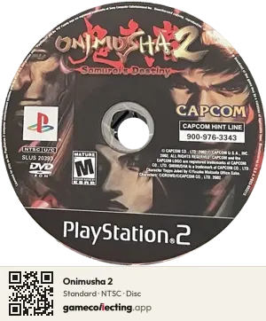 Onimusha 2 PlayStation 2, NTSC disc
