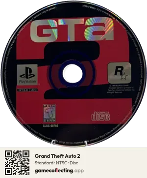 Grand Theft Auto 2 PlayStation, NTSC disc