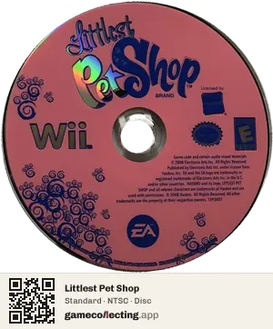 Littlest Pet Shop Nintendo Wii, NTSC disc