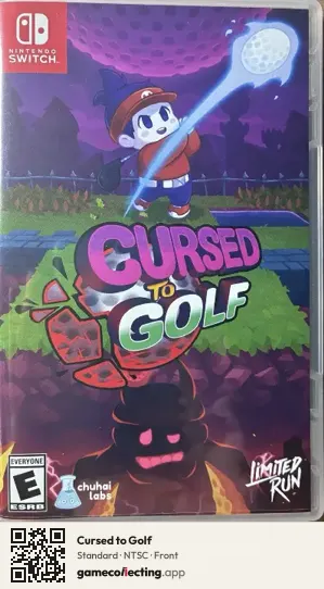 Cursed to Golf Nintendo Switch, NTSC box front