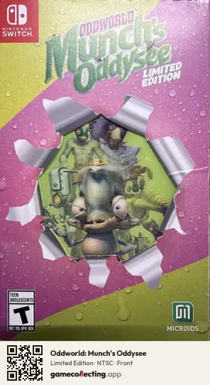Oddworld: Munch's Oddysee Nintendo Switch, NTSC box front