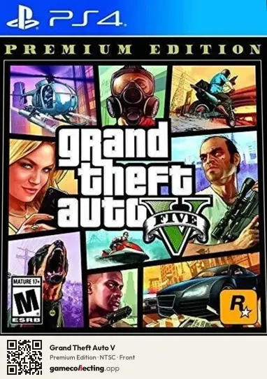 Grand Theft Auto V PlayStation 4, NTSC box front