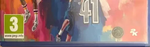 NBA 2K22, the PEGI square on its front