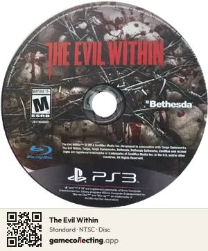 The Evil Within PlayStation 3, NTSC disc