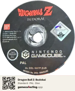 Dragon Ball Z: Budokai Nintendo GameCube, PAL disc