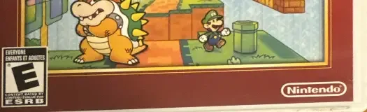 Super Paper Mario, the ESRB box on its front