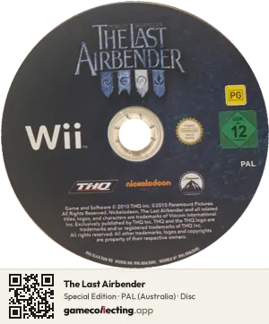 The Last Airbender Nintendo Wii, PAL disc