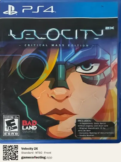 Velocity 2X PlayStation 4, NTSC box front