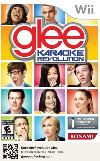 Karaoke Revolution Glee Nintendo Wii, NTSC box front