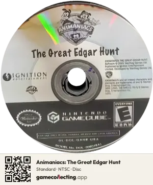 Animaniacs: The Great Edgar Hunt Nintendo GameCube, NTSC disc