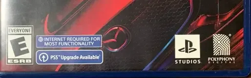 Gran Turismo 7, the ESRB box on its front