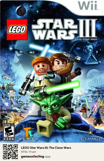 LEGO Star Wars III: The Clone Wars Nintendo Wii, NTSC box front