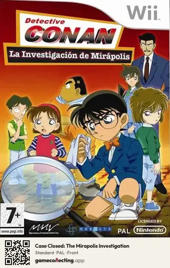 Case Closed: The Mirapolis Investigation Nintendo Wii, PAL box front