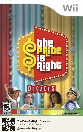 The Price Is Right: Decades Nintendo Wii, NTSC box front
