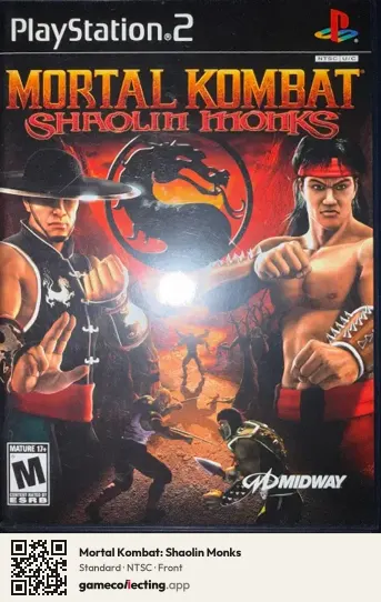 Mortal Kombat: Shaolin Monks PlayStation 2, NTSC box front