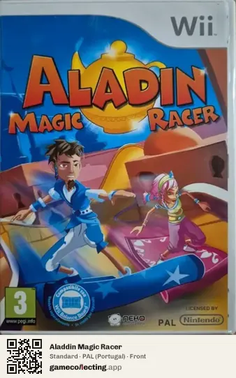 Aladdin Magic Racer Nintendo Wii, Portugal box front