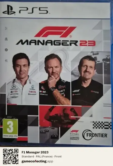 F1 Manager 2023 PlayStation 5, France box front