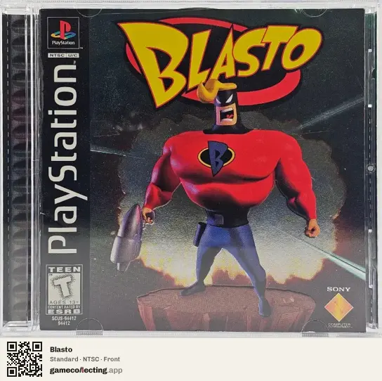 Blasto PlayStation, NTSC box front
