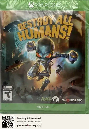 Destroy All Humans! Xbox One, NTSC box front