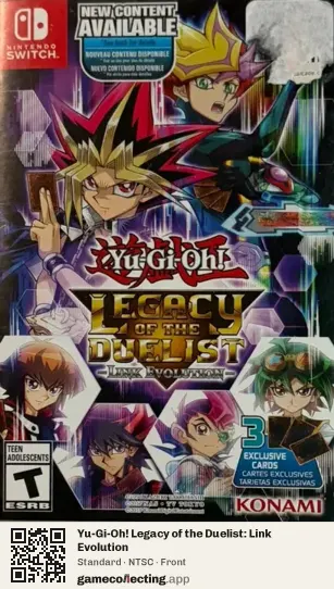 Yu-Gi-Oh! Legacy of the Duelist: Link Evolution Nintendo Switch, NTSC box front