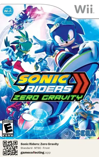 Sonic Riders: Zero Gravity Nintendo Wii, NTSC box front