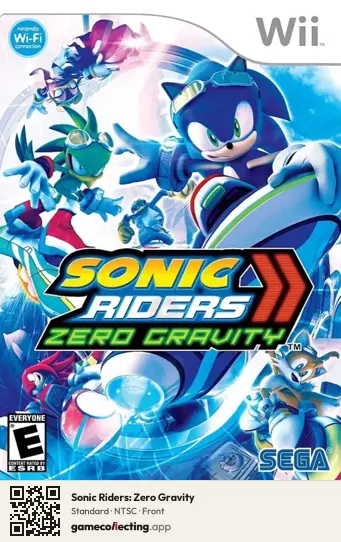 Sonic Riders: Zero Gravity Nintendo Wii, NTSC box front
