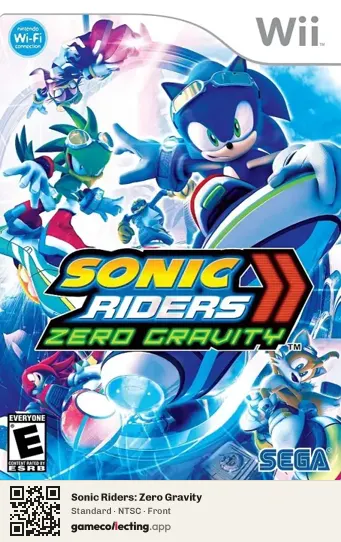 Sonic Riders: Zero Gravity Nintendo Wii, NTSC box front