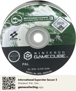International Superstar Soccer 3 Nintendo GameCube, PAL disc