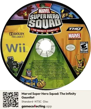 Marvel Super Hero Squad: The Infinity Gauntlet Nintendo Wii, NTSC disc