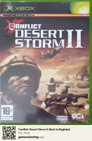 Conflict: Desert Storm II: Back to Baghdad Xbox, PAL box front