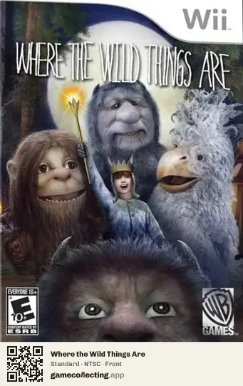Where the Wild Things Are Nintendo Wii, NTSC box front