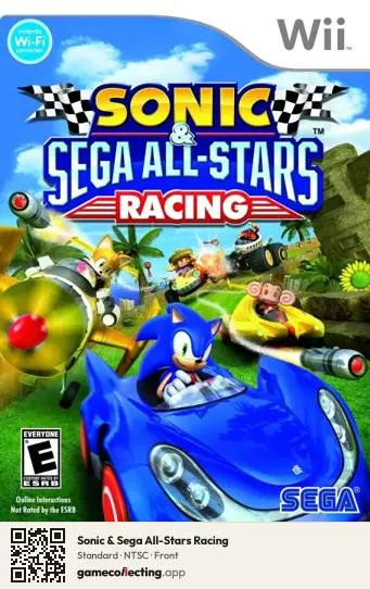 Sonic & Sega All-Stars Racing Nintendo Wii, NTSC box front