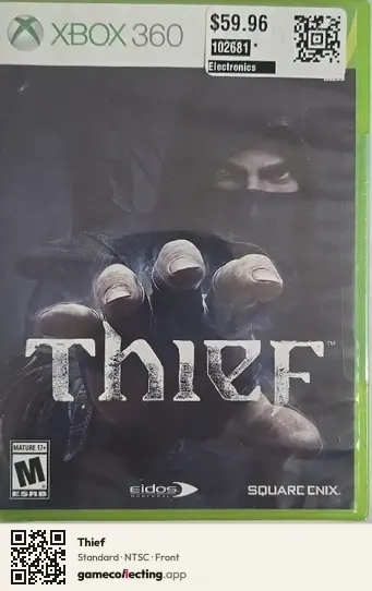 Thief Xbox 360, NTSC box front
