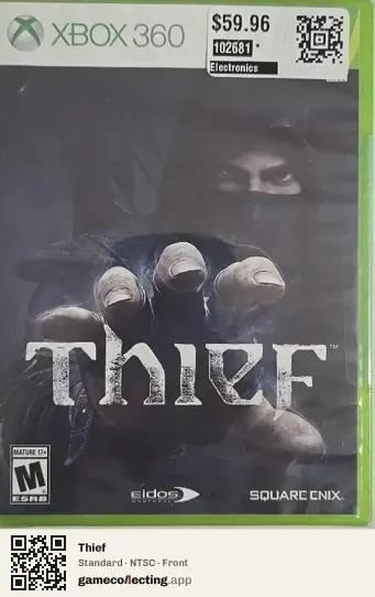 Thief Xbox 360, NTSC box front