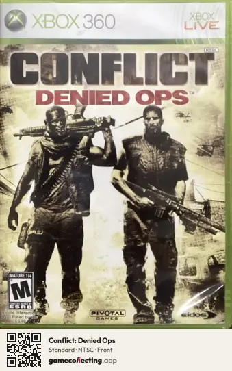 Conflict: Denied Ops Xbox 360, NTSC box front