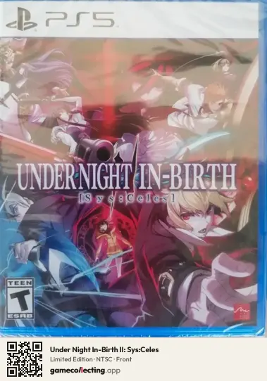 Under Night In-Birth II: Sys:Celes PlayStation 5, NTSC box front