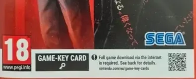 Yakuza Kiwami 3 & Dark Ties, the USK square on its front