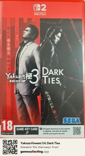 Yakuza Kiwami 3 & Dark Ties Nintendo Switch 2, Germany box front