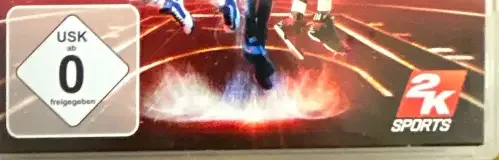 NBA 2K13, the USK square on its front