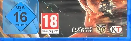Attack on Titan 2, the USK square on its front