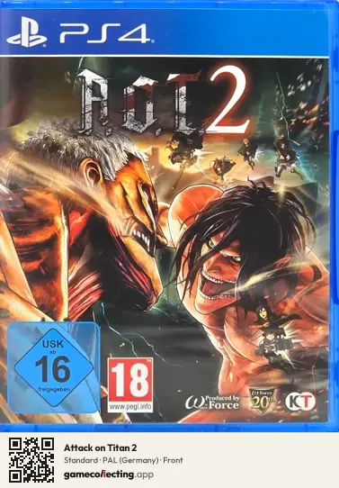 Attack on Titan 2 PlayStation 4, Germany box front