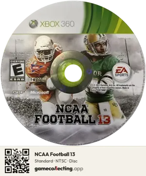 NCAA Football 13 Xbox 360, NTSC disc