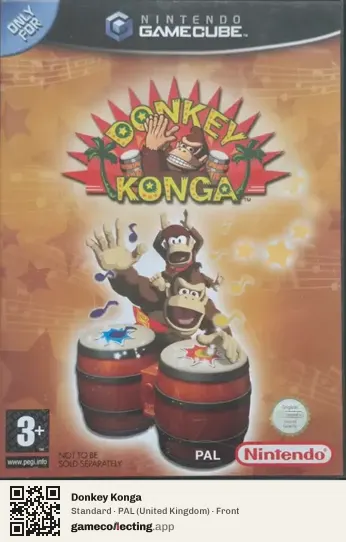 Donkey Konga Nintendo GameCube, United Kingdom box front
