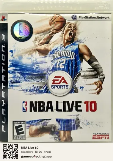 NBA Live 10 PlayStation 3, NTSC box front
