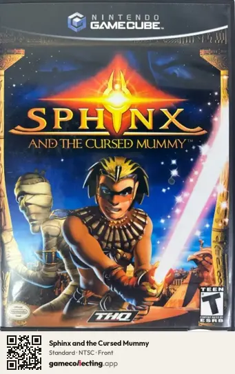 Sphinx and the Cursed Mummy Nintendo GameCube, NTSC box front