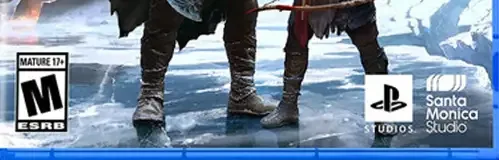 God of War Ragnarök, the ESRB box on its front